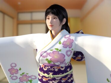 【3DCG】無料キャラで和風美人を作って公開（前編）？！