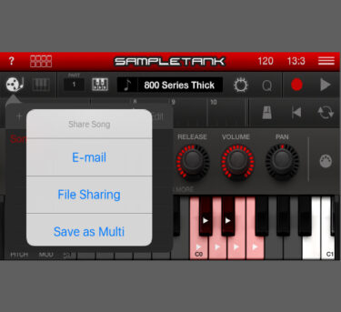 【SampleTank 2 for iPhone FREE】サックス演奏を伴奏付きMIDI録音しSoundCloud？！