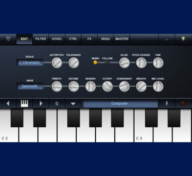 【iPhone】GyroSynthのジェスチャーでボイスシンセのiVoxelを演奏？！