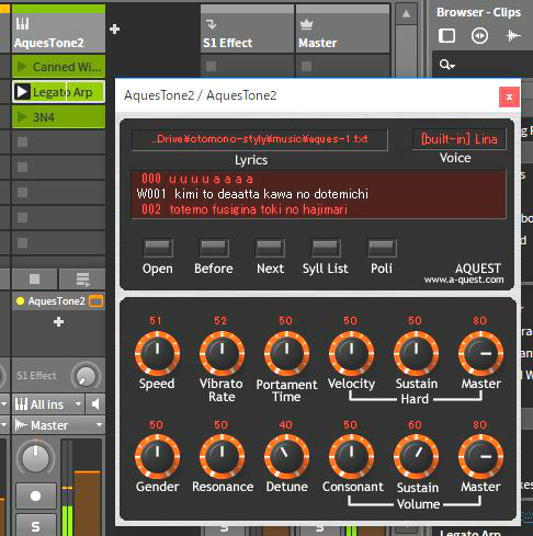 Bitwig Aques