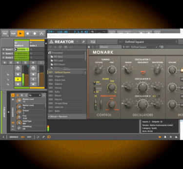 【MONARK】MinimoogっぽいREAKTORシンセのデモ版をBitwig Studio 2 で試す？！