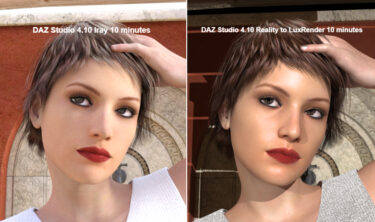 DAZ Studio高速レンダリング：IrayとLuxRenderで速度と画質を比較！