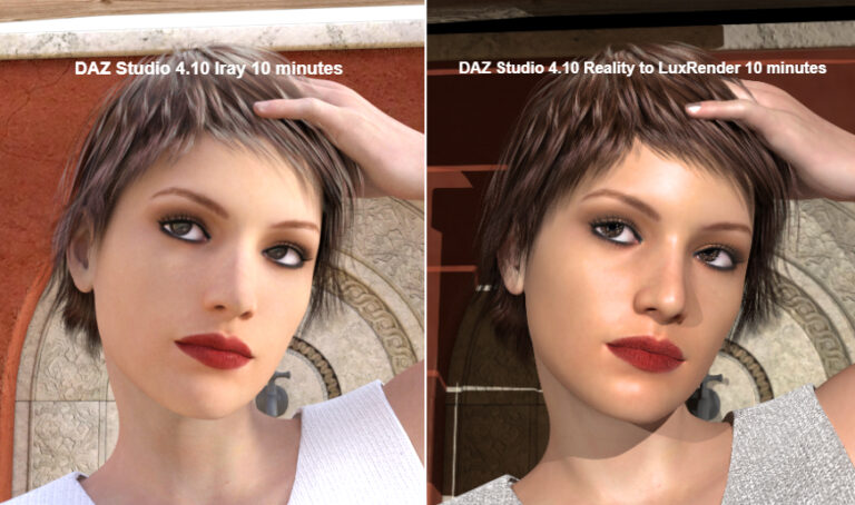 Iray vs LuxRender 画質比較