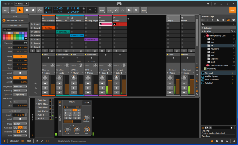 Chromebook Linux Crostini Bitwig Studio 3 DTM