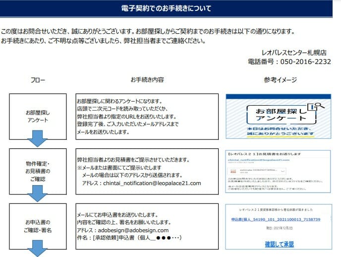 レオパレス21 電子契約 電子署名 Adobe クレジット決済 オンライン